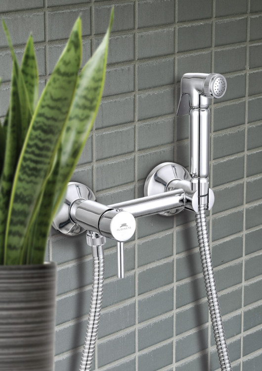 ست شیر توالت مدل سرد و گرم به همراه شاتاف و شلنگ استیل 304 با پاشش نیرومند برای نظافت اسان برند هوادیائو