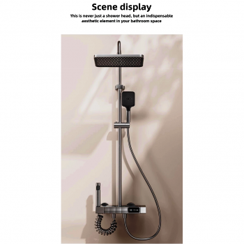 دوش حمام پیانویی نمایشگردار به همراه تایمر مصرف اب و دما با قابلیت سرد و گرم برند دیکالان