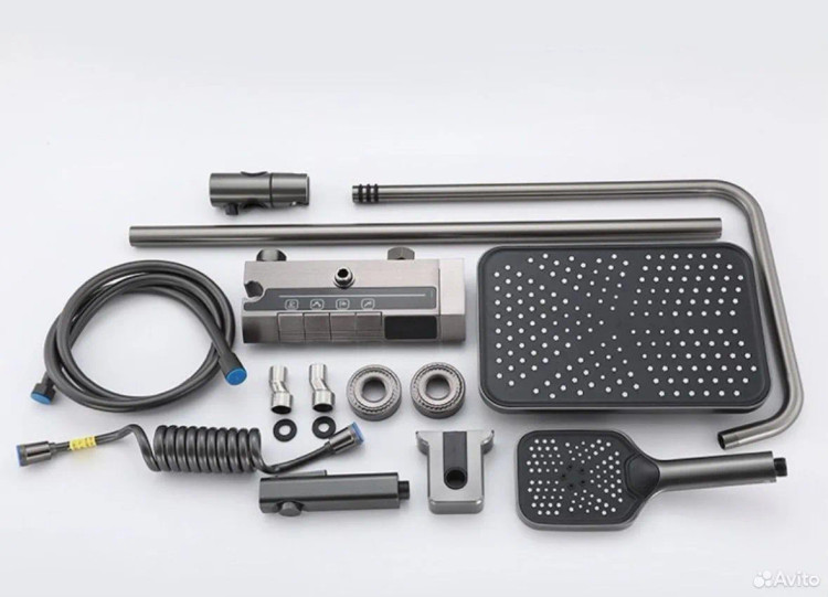 دوش حمام پیانویی نمایشگردار به همراه تایمر مصرف اب و دما با قابلیت سرد و گرم برند دیکالان