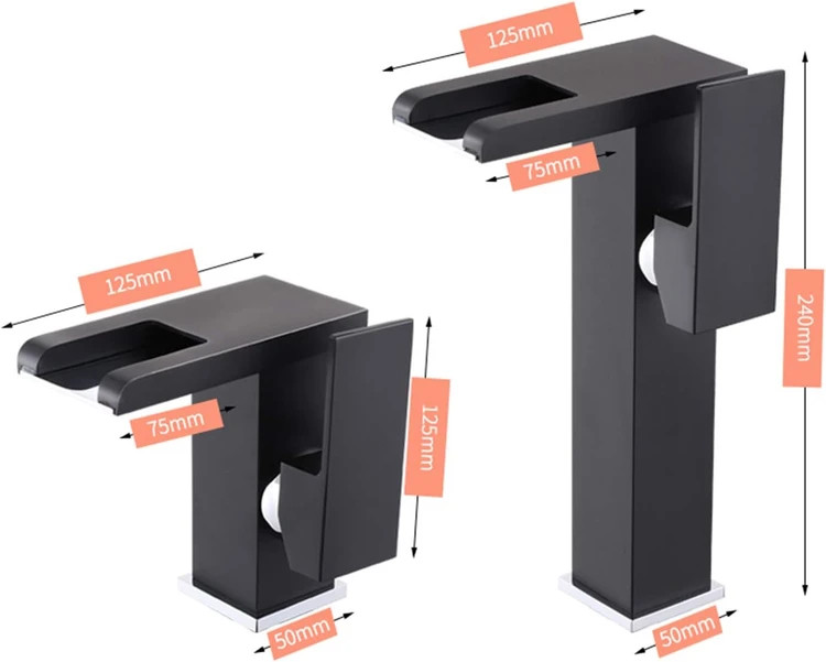 شیر روشویی هوادیائو طراحی مدرن با | نمایش دمای آب با نور LED تغییر رنگ / اب دهی نرم و بیصدا