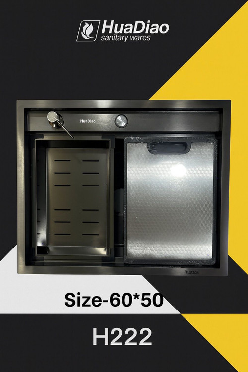 سینک باکسی تک لگن در ابعاد متفاوت برند هوادیائو استیل 304 ضد خش و ضد جرم