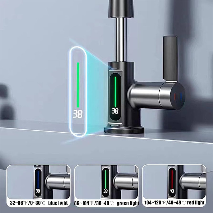 شیر ظرفشویی هوشمند مدل شاوری 4 حالته با نمایشگر دیجیتال 360 درجه Hyshin (محصول خارجی ) اصلی