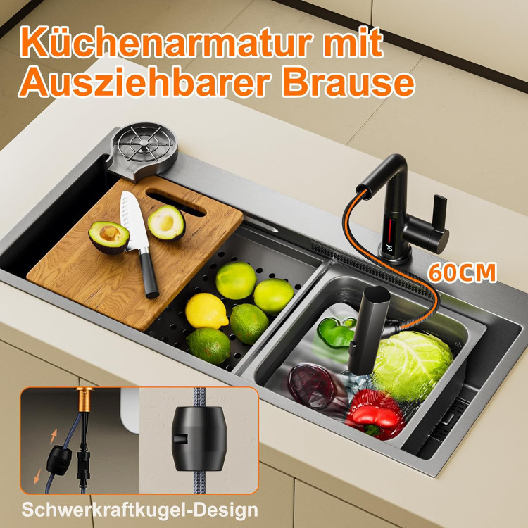 شیر ظرفشویی هوشمند مدل شاوری 4 حالته با نمایشگر دیجیتال 360 درجه Hyshin (محصول خارجی ) اصلی