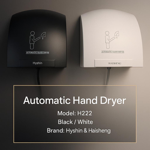 دست خشک کن اتوماتیک برند Hyshin مدل TurboDry 1800W | سریع، بیصدا، طراحی لوکس