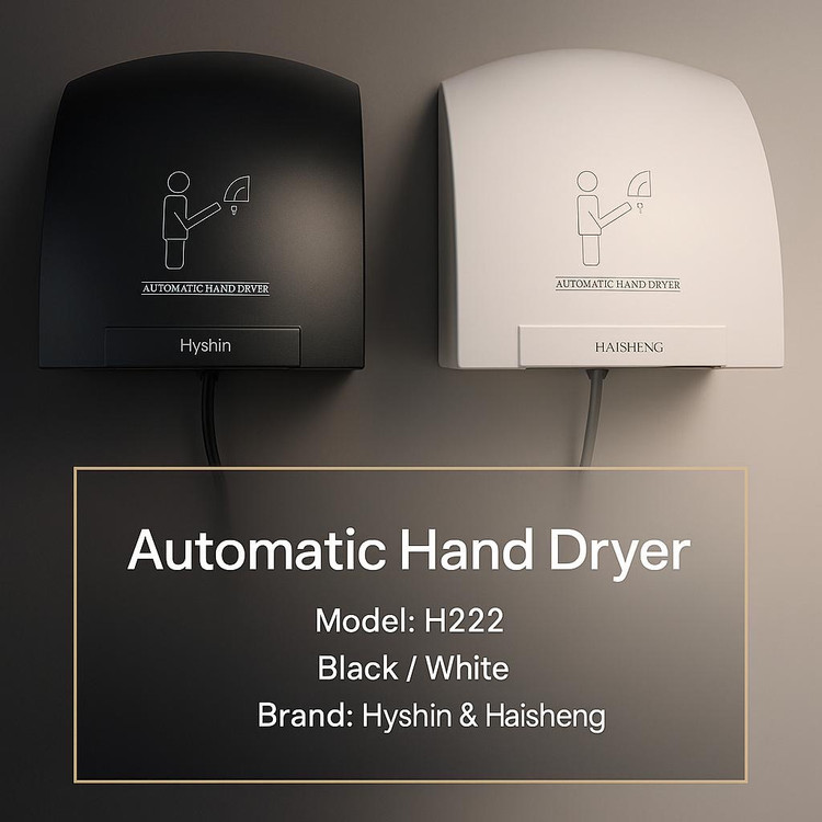 دست خشک کن اتوماتیک برند Hyshin مدل TurboDry 1800W | سریع، بیصدا، طراحی لوکس