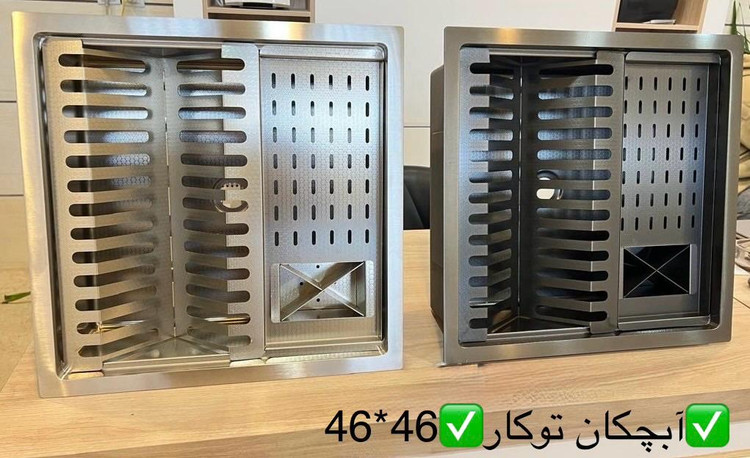 آبچکان استیل توکار با ضخامت 3 میل برند Venus محصول وارداتی بسیار باکیفیت گوشه کرو بدنه ضدخش و مقاوم
